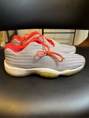 Nike Air Jordan Gray Knit Size 7Y Future Sneakers Shoes 724813-023 Youth Boys